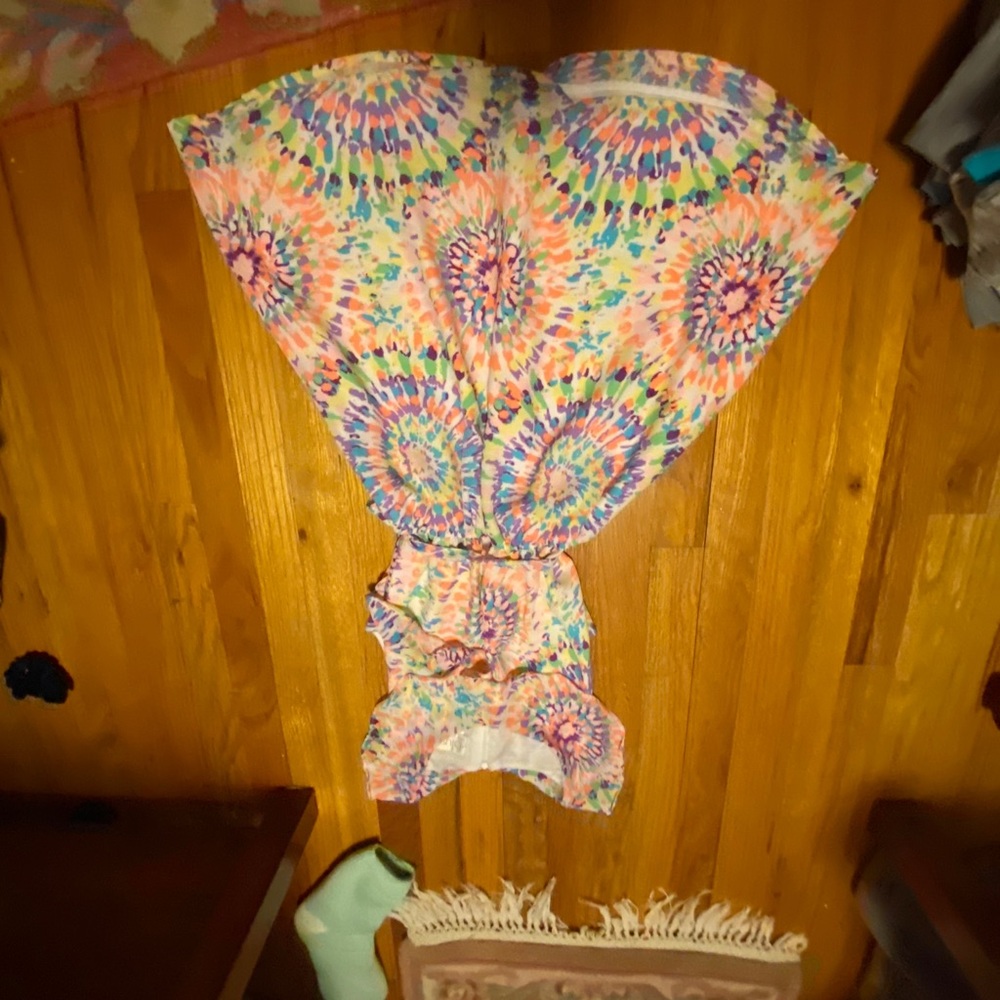 Blush size 14 tie die printed dress with belt